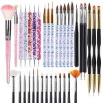 35pcs Organic Nail Art Tool Set & Brushes