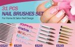 35pcs Organic Nail Art Tool Set & Brushes