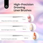 Beetles 8-Piece Double-Headed Nail Art Brush Set