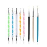 5PCS Dotting Pens & 3PCS Nail Art Brushes
