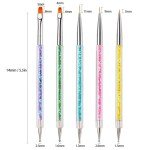 AIBEE 5-Piece Double-Ended Nail Art Brush Set