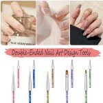 AIBEE 5-Piece Double-Ended Nail Art Brush Set