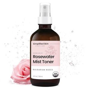 Organic Rose Water Spray for Face and Hair