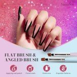 6-Piece Nail Art Brush Set for DIY Designs