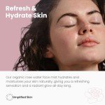 Organic Rose Water Spray for Face and Hair