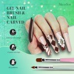 6-Piece Nail Art Brush Set for DIY Designs