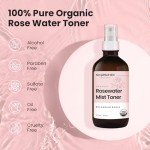 Organic Rose Water Spray for Face and Hair