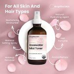 Organic Rose Water Spray for Face and Hair
