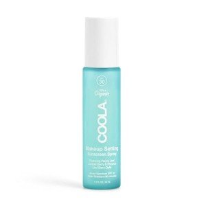 COOLA Organic Makeup Setting Spray with SPF 30, Hydrating Makeup Protection & Sunscreen made with Cucumber & Aloe Vera, Dermatologist Tested, Alcohol Free, 1.5 Fl Oz