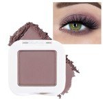 evpct Taupe Matte Single Mini Pressed Eyeshadow Makeup Palette, Brown Mauve Purple Monochrome Cream Eye shadows Palette Brightener Makeup for Older Women, Natural Pigmented Waterproof Sombra Para Ojos