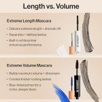 Honest Beauty 2-in-1 Extreme Length Clean Mascara + Lash Primer | Lengthening + Volumizing | EWG Verified + Cruelty Free | Black, .27 fl oz