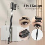 SWEET VIEW Eyelash Comb Lash Separator Tool Brow Brush & Lash Spoolie Professional Eye Makeup Tools (4 Pieces Set)