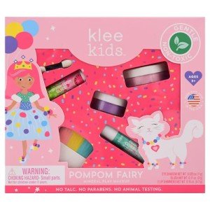 Luna Star Klee Kids Play Makeup Kit. Gentle and Non-Toxic. Kid-Friendly. Made in USA. (Pom Pom Fairy)
