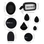 MAANGE Makeup Brushes, 49 Pcs Makeup Tool Set Premium Synthetic Makeup Brush Set Foundation Powder Concealers Eye Blush Make Up Brush Kit (Black/Silver, 49 Piece Set)