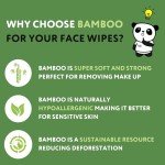 The Cheeky Panda Bamboo Face Cleanser Makeup Remover Wipes Rose Scented | 6 Packs of 25 Face Wipes | 99% Purified Water Wipes | Plant Based & Vegan Wet Wipes | Sustainable Alternative