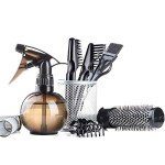 Yaomiao Hair Brush Cleaner Tool 2-in-1, Hair Brush Remover Rake for Removing Hair Dust, Mini Wet Hair Comb for Removing Dirt, Home Salon Use, Black, 2 Pieces