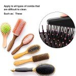 Yaomiao Hair Brush Cleaner Tool 2-in-1, Hair Brush Remover Rake for Removing Hair Dust, Mini Wet Hair Comb for Removing Dirt, Home Salon Use, Black, 2 Pieces