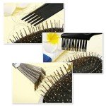 Boao 2 Pieces Hair Brush Cleaning Tool Comb Cleaner Brush Mini Comb Cleaning Hair Remover Tool for Removing Dust Home and Salon Use(Black Color)