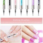 Nail Art Brushes 9PCS Nail Brush Set with Liner Brush and Dotting Pens for Home and Professional Salon Use