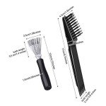 Boao 2 Pieces Hair Brush Cleaning Tool Comb Cleaner Brush Mini Comb Cleaning Hair Remover Tool for Removing Dust Home and Salon Use(Black Color)