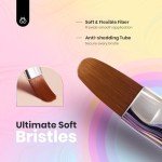 Beetles Gel Polish Nail Art Brushes Set - 6 Pcs, Gray, Wood Alloy Handle, Wood Head, Dotting Pen, Salon & DIY Nail Art, Valentines Day Gifts for Her