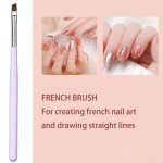 Faiteary Nail Art Brushes, 6PCS Nail Design Painting Brush Sets with Nail Polish Brush Nail Liner Brush Nail Extension Gel Brush Builder Nail Gel Brush and Nail Dotting Tool for DIY Nail Art