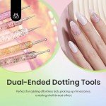 Beetles 31pcs Nail Art Brushes, Nail Dotting Tools, Nail Drawing Pens, Nail Dust Brush, Striping Nail Art Liner Brushes, Nail Art Pens with Nail Brush Holder All in One for Starter Nail Art Design