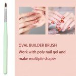 Faiteary Nail Art Brushes, 6PCS Nail Design Painting Brush Sets with Nail Polish Brush Nail Liner Brush Nail Extension Gel Brush Builder Nail Gel Brush and Nail Dotting Tool for DIY Nail Art
