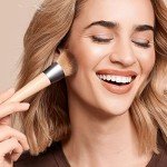 EcoTools New Natural Conceal, Enhance, & Sculpt Trio, Makeup Brushes For Foundation, Concealer, & Brows, Dense, Synthetic Bristles For Sculpting Face, Vegan & Cruelty-Free, 3 Piece Set