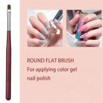 Faiteary Nail Art Brushes, 6PCS Nail Design Painting Brush Sets with Nail Polish Brush Nail Liner Brush Nail Extension Gel Brush Builder Nail Gel Brush and Nail Dotting Tool for DIY Nail Art