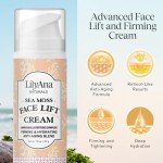 LilyAna Naturals Bakuchiol Face Lift Cream with Sea Moss and Peptide Complex - Face Cream for Women - Moisturizing and Lifting Facial Cream - Anti-Aging Overnight Moisturizer - Made in the USA - 1 oz