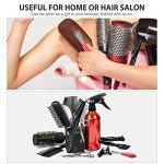 Boao 2 Pieces Hair Brush Cleaning Tool Comb Set Mini Hair Brush Dirt Remover with Metal Wire Rake for Removing Hair Dust Home and Salon Use(Pink and Black)