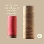 River Organics Tinted Lip Balm | Vegan, Cruelty-Free, Hydrating Lip Care in Compostable Cardboard Tube (Rose Gold) 0.28 oz.