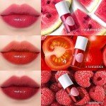 bayfree Lip Tint Stain Set, Korean Water Tint Lightweight Non-sticky, Waterproof Long Lasting Liquid Blush & Lip Stain, Transfer-Proof, Matte Finish Lip Color Makeup (fruit platter)