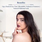 Blue Nectar Lip Tint Stain for Luscious Tinted Lips | Natural Blackberry Lip Moisturizer for Dry Skin | Organic Lip, Cheek & Eye Tint (0.35 Oz)