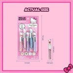 Townley Girl Hello Kitty 5 Pc Plant Based, Moisturizing Lip Gloss Makeup Set for Girls Kids Toddlers, Perfect for Parties Sleepovers Makeovers Birthday Gift for Girls 3 Yrs+