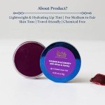 Blue Nectar Lip Tint Stain for Luscious Tinted Lips | Natural Blackberry Lip Moisturizer for Dry Skin | Organic Lip, Cheek & Eye Tint (0.35 Oz)