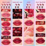 bayfree Lip Tint Stain Set, Korean Water Tint Lightweight Non-sticky, Waterproof Long Lasting Liquid Blush & Lip Stain, Transfer-Proof, Matte Finish Lip Color Makeup (fruit platter)