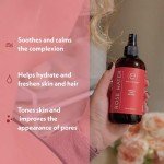 Eve Hansen Organic Rose Water Spray for Face | Huge 8 oz Moroccan Rosewater Face Toner and Makeup Setting Spray | Soothing Neck and Face Mist to Reduce Eye Puffiness, Dark Circles and Redness