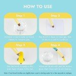 Finea Nail Art Brushes and Dotting Tools 6pcs Set for Builder Gel Polygel Gel Polish Paint Design with Flat, Round, Thin Liner, French Tip, Small Detail Painting, 3D Acrylic Flower Brushes, Gold Blue