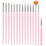 Nail Art Brushes Set,Nail Art Dotting Tools for Home DIY Salon Use,15 Multifunctional Nail Design Pens