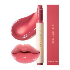 Nature Republic HONEY MELTING LIP (03 BERRY) SOFT LIP STICK, Hydrating Gloss, Moisturizing balms, Sheer tint, Shine & Glowy Finish, korean make up