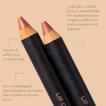 INIKA Organic Long Lasting Lipstick Crayon with Vegan Lipstick and Organic Lip Liner, Hypoallergenic, Cruelty-Free, Matte Finish, Enriched with Vitamin E and Coconut Oil, Pink Nude, 3 g