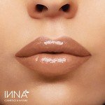 Inna Cosmetics & Nature - 100% Natural Lip Gloss, Organic, Vegan, Gluten Free, Cruelty Free, non GMO, with Coconut Oil & Shea Butter, Made in the USA, 0.18 oz (Ti Amo) (NUDE WITH ATTITUDE)