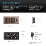 AC Infinity AIRTAP T4 Bronze Register Booster Fan