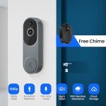 BITEPASS Wireless 1080p AI Video Doorbell Camera