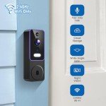 ClipBlur 1080p Wireless Video Doorbell with AI Alerts