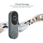 BITEPASS Wireless 1080p AI Video Doorbell Camera