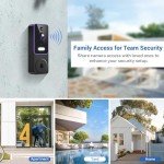 ClipBlur 1080p Wireless Video Doorbell with AI Alerts