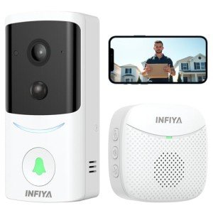 INFIYA 2K Wireless Video Doorbell Camera with Chime
